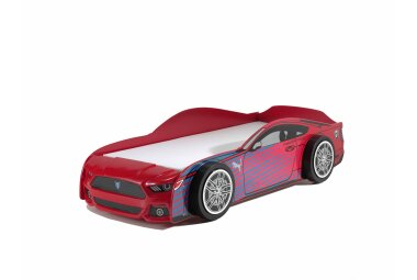 Autobett Kamala 227x111x60 Kinderbett Spielbett MDF Rot