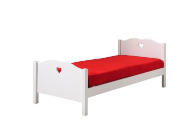 Einzelbett Kamila 211x96x80 Kinderbett MDF Wei&szlig;