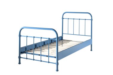 Metallbett Karlyn 210x98x111 Einzelbett Metall Blau