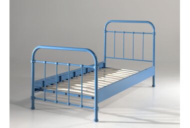 Metallbett Karlyn 210x98x111 Einzelbett Metall Blau