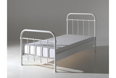 Metallbett Karlyn 210x98x111 Einzelbett Metall Weiß