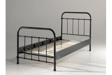 Metallbett Karlyn 210x98x111 Einzelbett Metall Schwarz