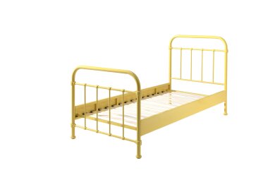 Metallbett Karlyn 210x98x111 Einzelbett Metall Gelb