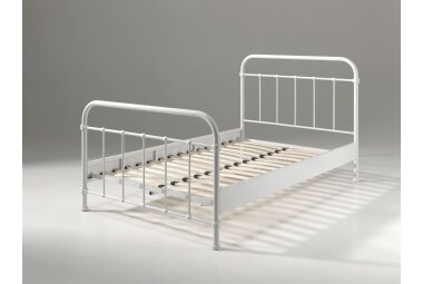 Metallbett Karlyn 210x129x111 Einzelbett Metall Weiß