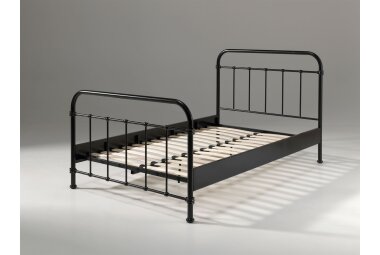 Metallbett Karlyn 210x129x111 Einzelbett Metall Schwarz