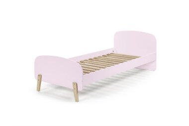 Einzelbett Karilynn 206x95x73 Kinderbett MDF+Massivholz rosa