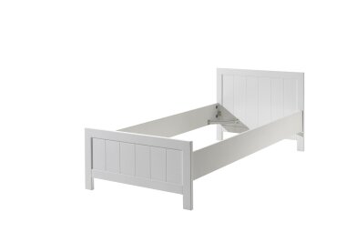 Einzelbett Karalynn 208x96x77 Jugendbett MDF+Massivholz...