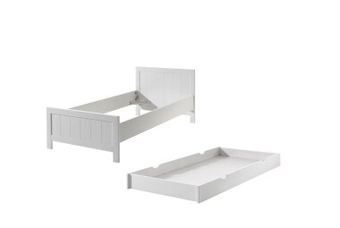 Einzelbett mit Bettschublade Karalynn 207x96x77 MDF...