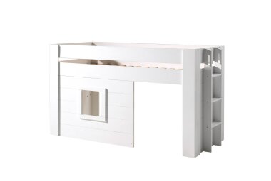 Hochbett Karola 215x96x120 Spielbett MDF Wei&szlig;