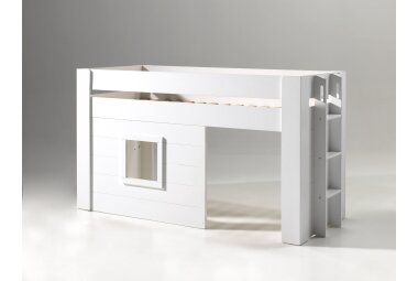 Hochbett Karola 215x96x120 Spielbett MDF Wei&szlig;