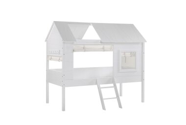 Baumhaus Bett mit Vorhang Kanika 209x137x185 Spielbett...