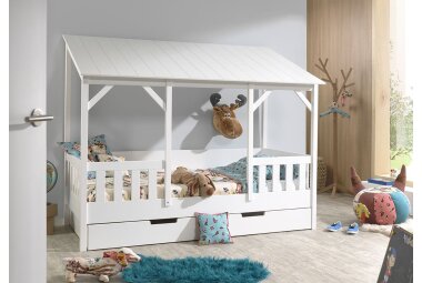 Hausbett Katee 214x105x174 Kinderbett MDF+Massivholz...