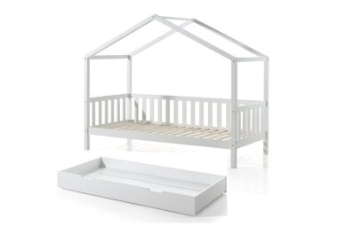 Hausbett Kapua 210x97x170 Kinderbett Spielbett Massivholz...