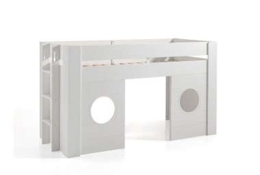 Hochbett Karella 215x96x120 Spielbett MDF Weiß