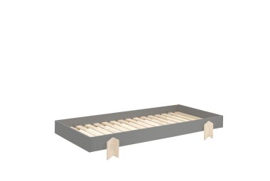 Stapelbett Karlene 204x94x28 Kinderbett MDF Grau