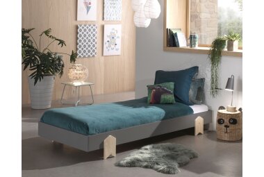 Stapelbett Karlene 204x94x28 Kinderbett MDF Grau