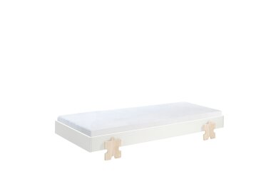 Stapelbett Karlene 204x94x28 Kinderbett MDF Weiß