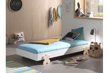 Stapelbett Karlene 204x94x28 Kinderbett MDF Weiß