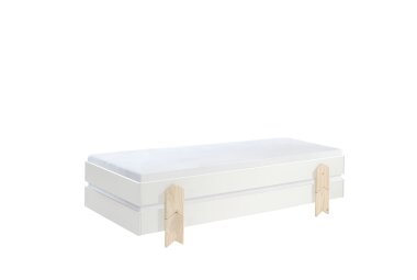 Stapelbett (2er Set) Karlene 204x94x48 MDF Wei&szlig;