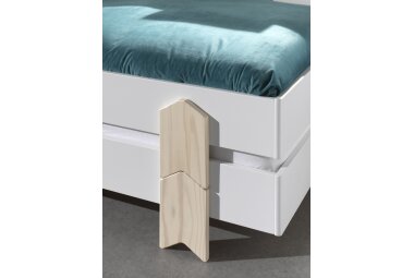 Stapelbett (2er Set) Karlene 204x94x48 MDF Weiß