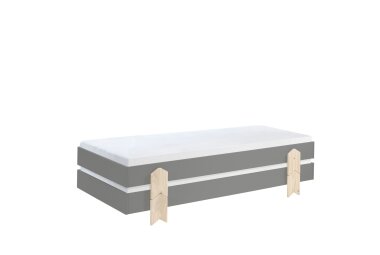 Stapelbett (2er Set) Karlene 204x94x48 MDF Grau