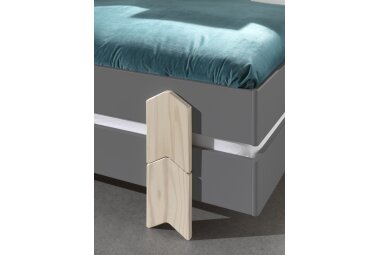 Stapelbett (2er Set) Karlene 204x94x48 MDF Grau