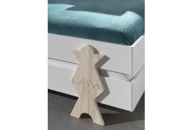 Stapelbett (2er Set) Karlene 204x94x48 MDF Weiß