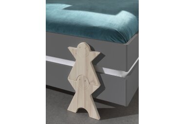 Stapelbett (2er Set) Karlene 204x94x48 MDF Grau