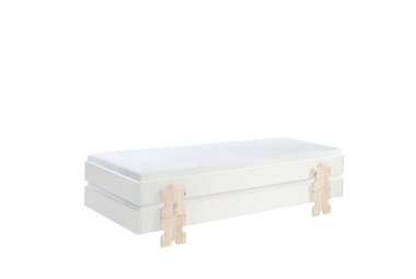 Stapelbett (2er Set) Karlene 204x94x48 MDF Wei&szlig;