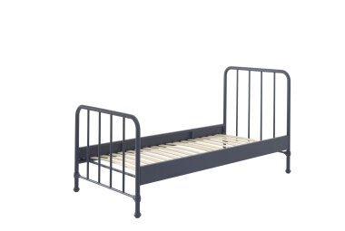 Metallbett Kay 97x206x110 Einzelbett Metall Blau matt