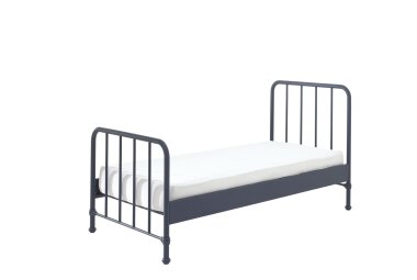 Metallbett Kay 97x206x110 Einzelbett Metall Blau matt