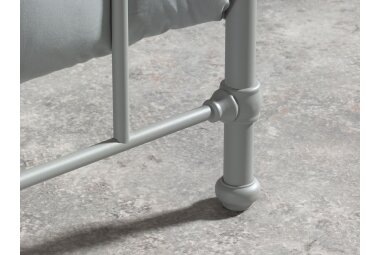 Metallbett Kay 97x206x110 Einzelbett Metall Grau matt