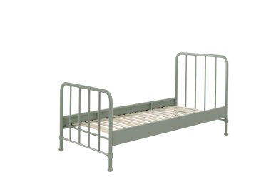 Metallbett Kay 97x206x110 Einzelbett Metall Gr&uuml;n matt
