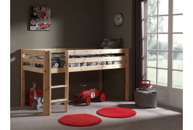 Kinderbett Karolina 210x114x106 aus Massivholz in natur