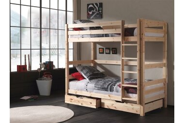 Etagenbett Karolina 210x105x182 Hochbett Massivholz natur