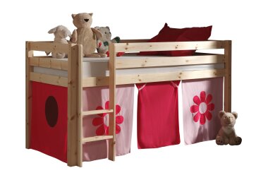 Kinderbett Karolina 210x114x106 Massivholz Natur...