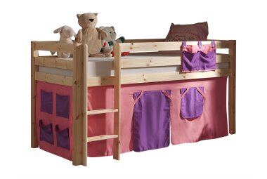 Kinderbett Karolina 210x114x106 Massivholz Natur...