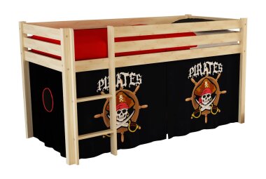 Kinderbett Karolina 210x114x106 Massivholz Natur...