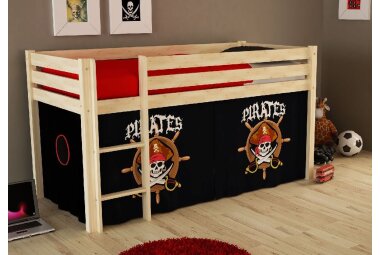 Kinderbett Karolina 210x114x106 Massivholz Natur...