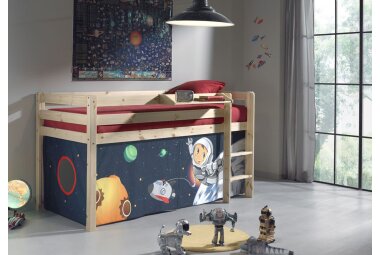 Kinderbett Karolina 210x114x106 Massivholz Natur...