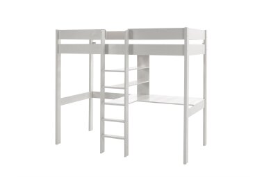 Hochbett Karole 208x105x175 Kinderbett Massivholz Weiß