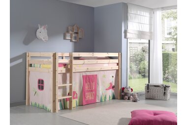 Kinderbett Karolina 210x114x106 Massivholz Natur...