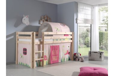 Kinderbett Karolina 210x114x106 Massivholz Natur...