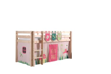 Kinderbett Karolina 210x114x106 Massivholz Natur...
