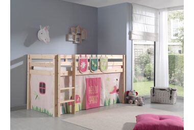 Kinderbett Karolina 210x114x106 Massivholz Natur...