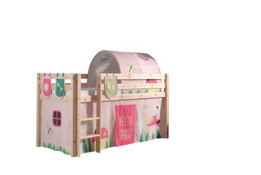 Kinderbett Karolina 210x114x106 Massivholz Natur...