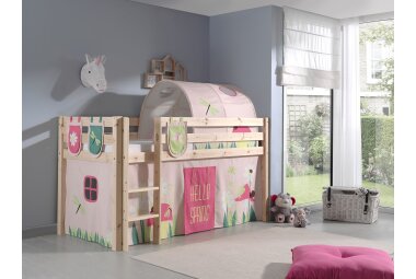 Kinderbett Karolina 210x114x106 Massivholz Natur...
