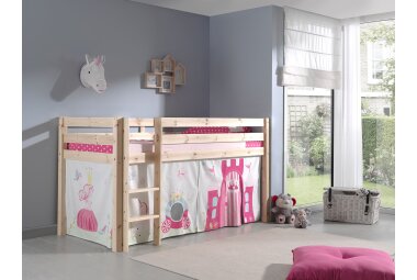 Kinderbett Karolina 210x114x106 Massivholz Natur...