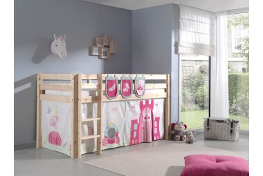 Kinderbett Karolina 210x114x106 Massivholz Natur...