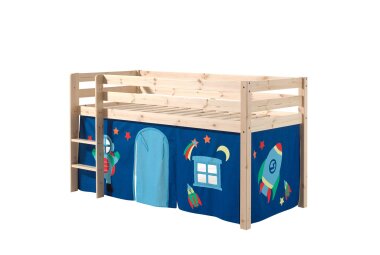 Kinderbett Karolina 210x114x106 Massivholz Natur...